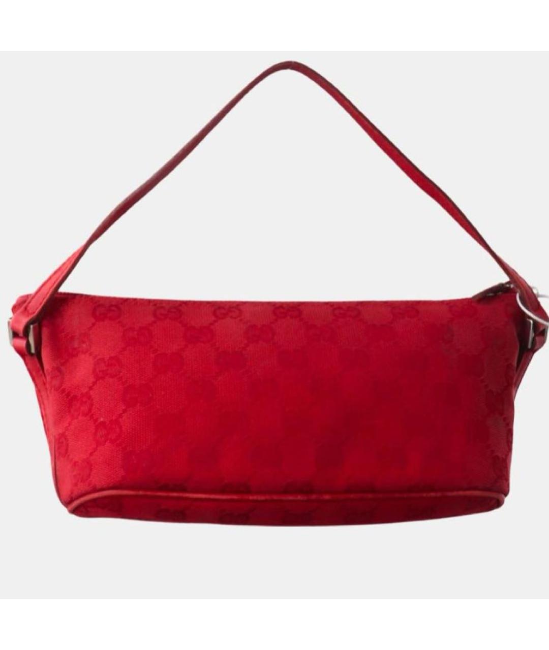 GUCCI Красная твидовая сумка с короткими ручками, фото 3