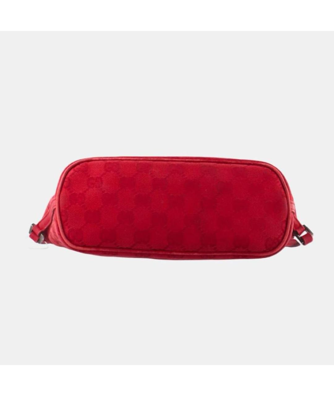 GUCCI Красная твидовая сумка с короткими ручками, фото 6
