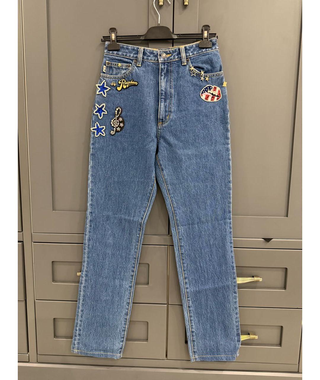 MARC JACOBS Синие хлопковые прямые джинсы, фото 7