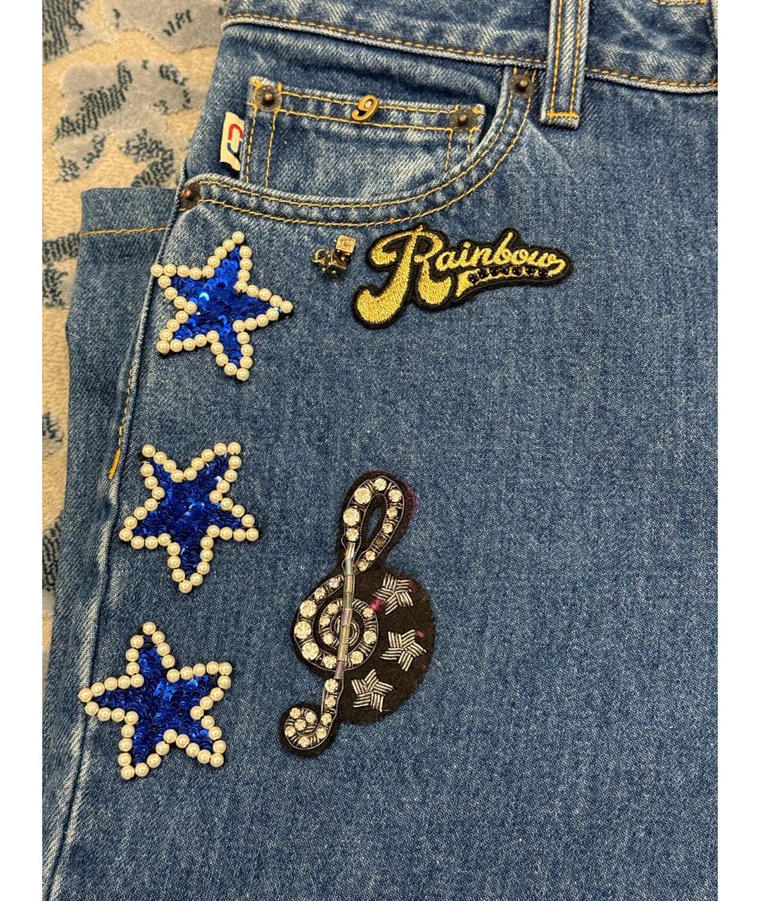 MARC JACOBS Синие хлопковые прямые джинсы, фото 5