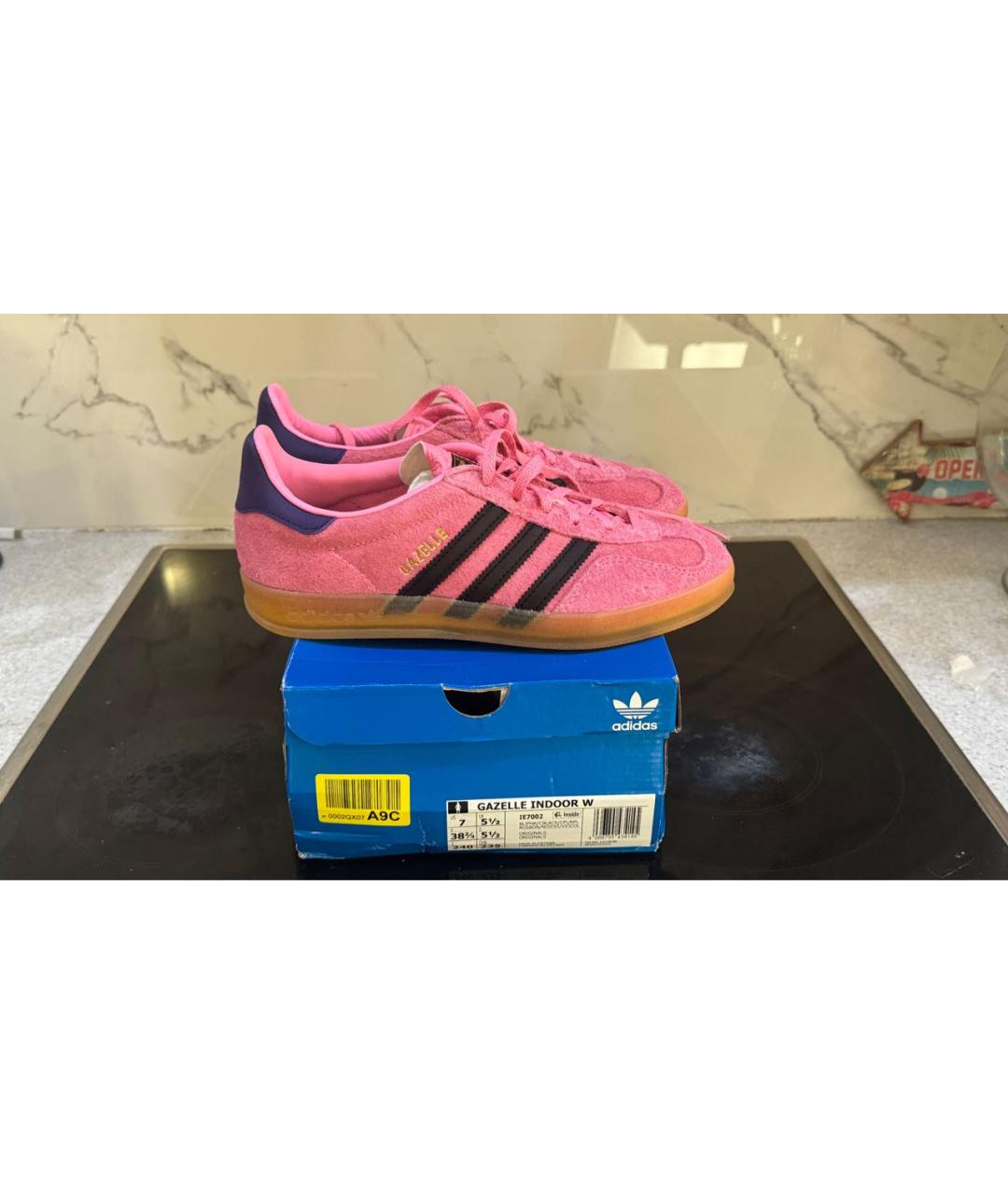 ADIDAS Розовые кожаные кеды, фото 5