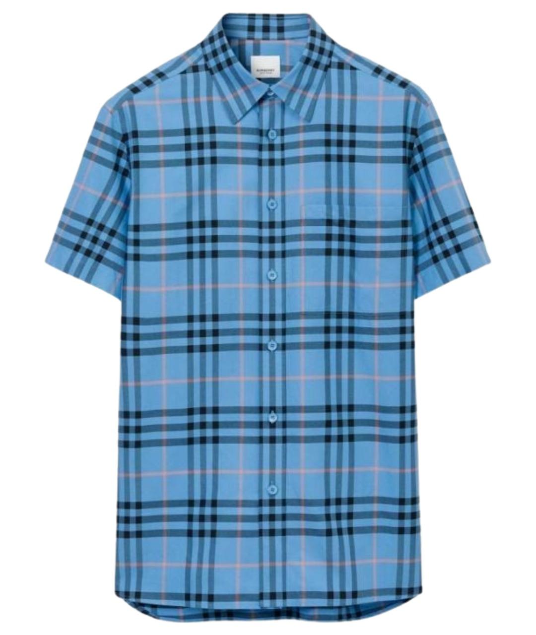 BURBERRY Синяя хлопковая кэжуал рубашка, фото 1