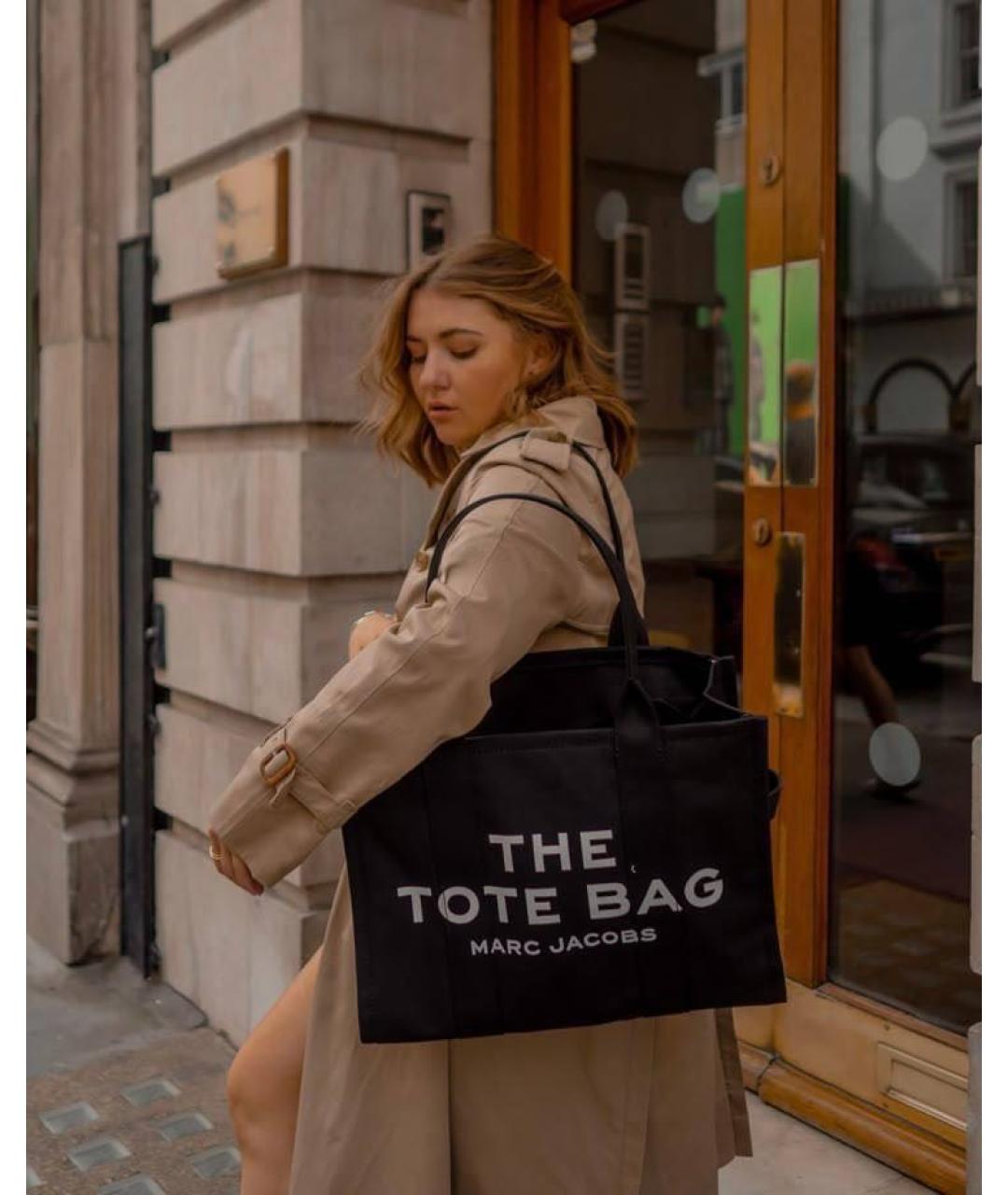 MARC JACOBS Черная тканевая сумка тоут, фото 3