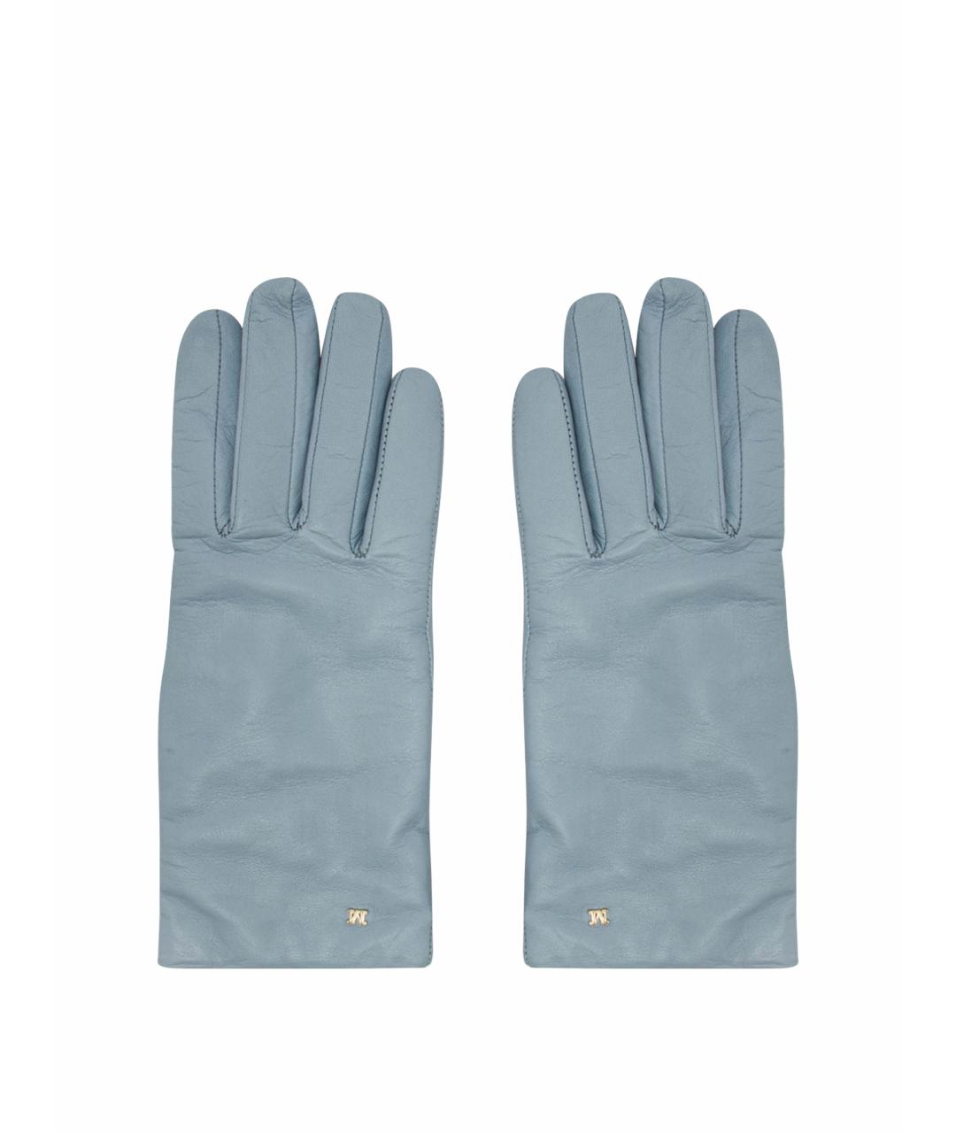 MAX MARA Голубые синтетические перчатки, фото 1