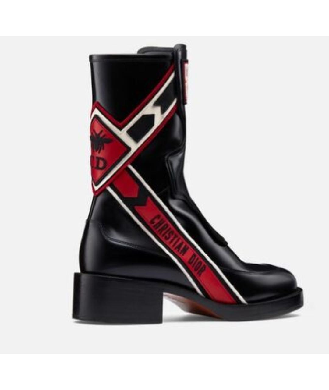 CHRISTIAN DIOR Черные кожаные ботинки, фото 6