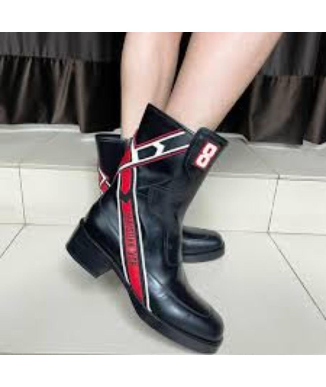 CHRISTIAN DIOR Черные кожаные ботинки, фото 3