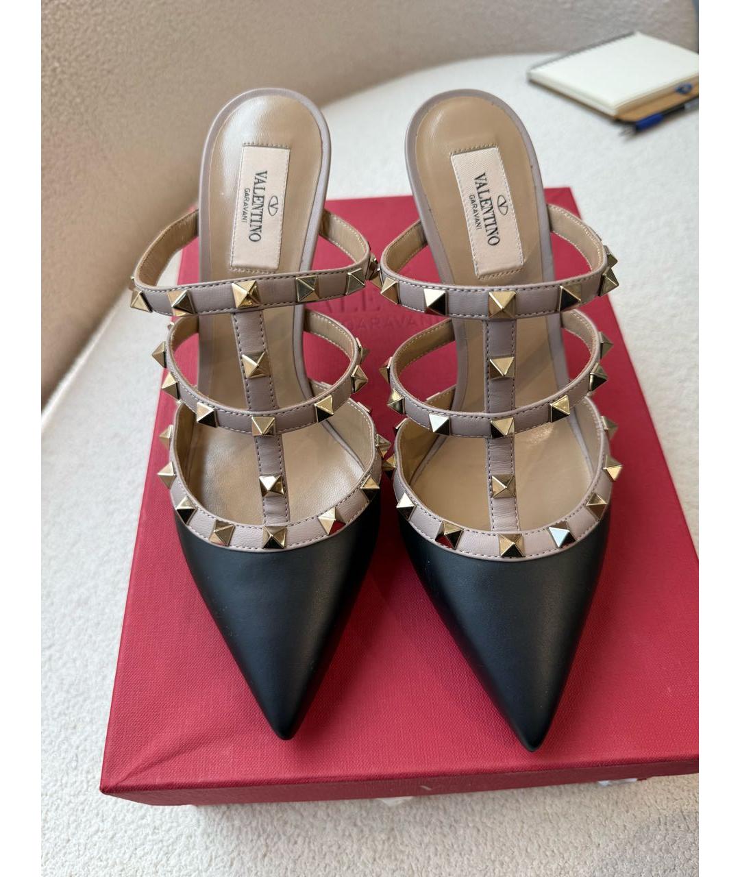 VALENTINO Черные кожаные туфли, фото 6
