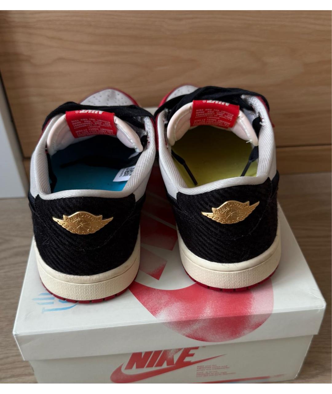 JORDAN Красные кожаные кроссовки, фото 4