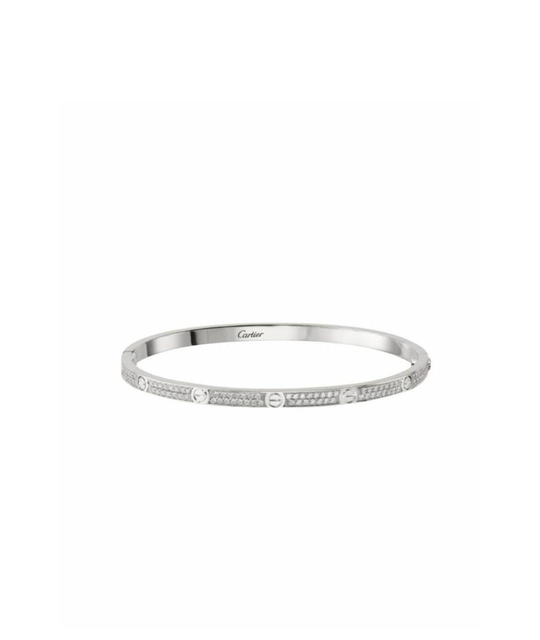 CARTIER Серебрянный браслет из белого золота, фото 1