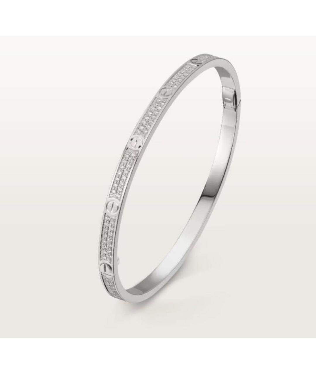 CARTIER Серебрянный браслет из белого золота, фото 3