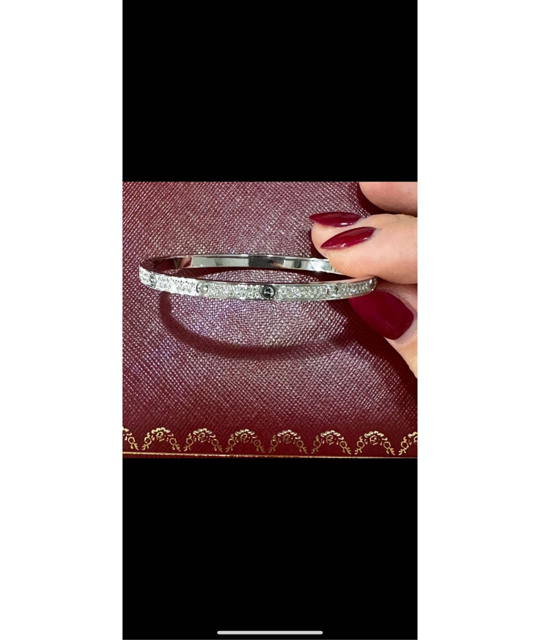 CARTIER Серебрянный браслет из белого золота, фото 2