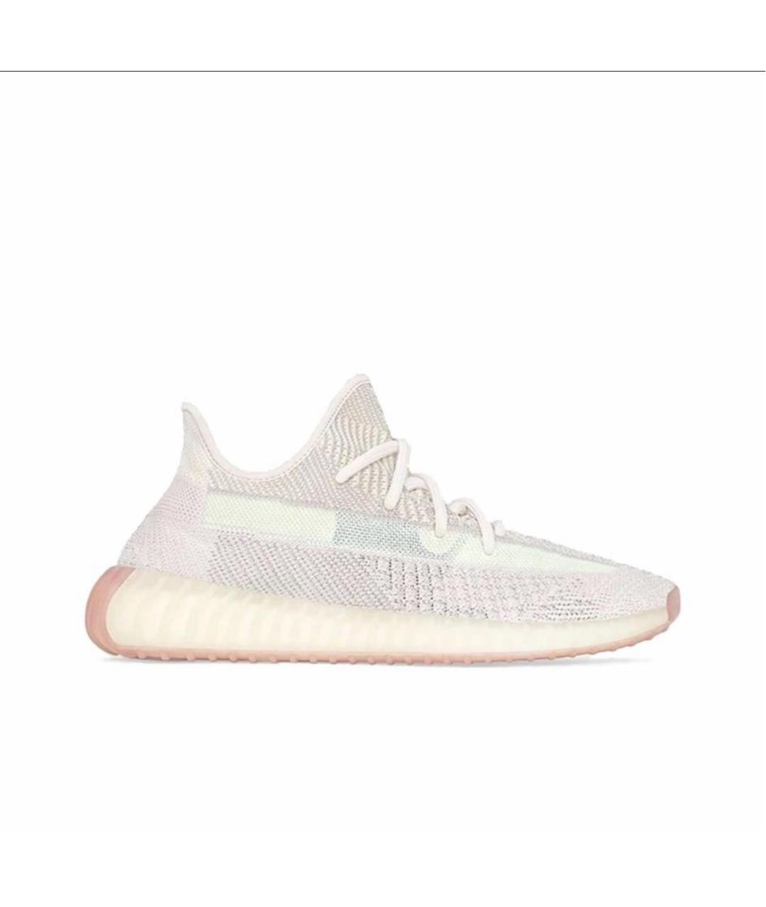 ADIDAS YEEZY Антрацитовые текстильные низкие кроссовки / кеды, фото 5