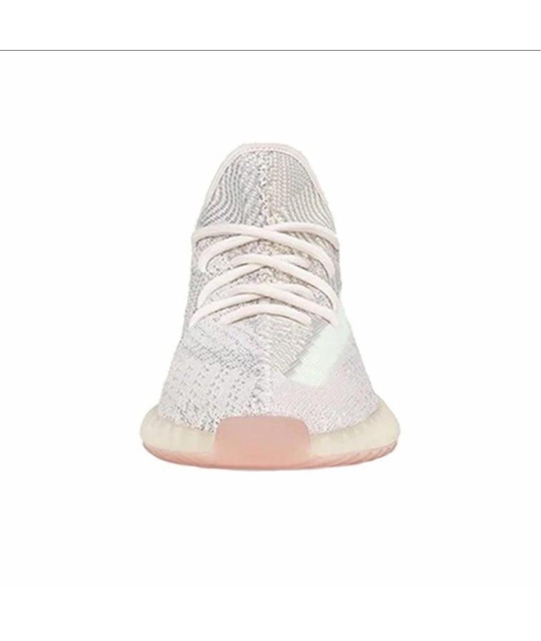 ADIDAS YEEZY Антрацитовые текстильные низкие кроссовки / кеды, фото 3