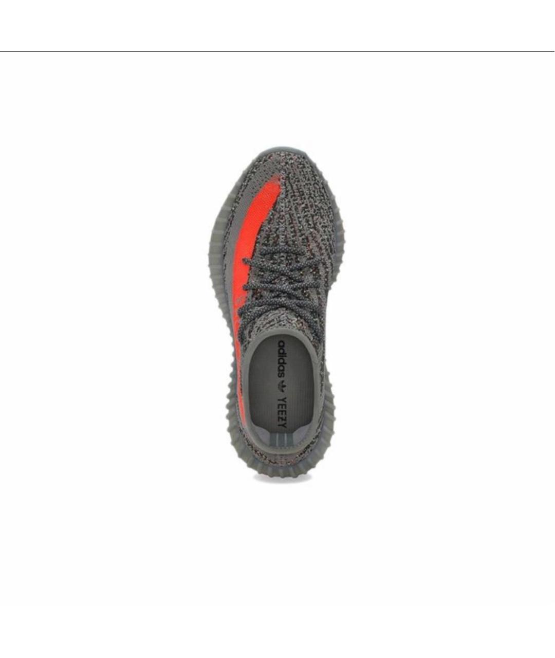 ADIDAS YEEZY Серые текстильные низкие кроссовки / кеды, фото 3