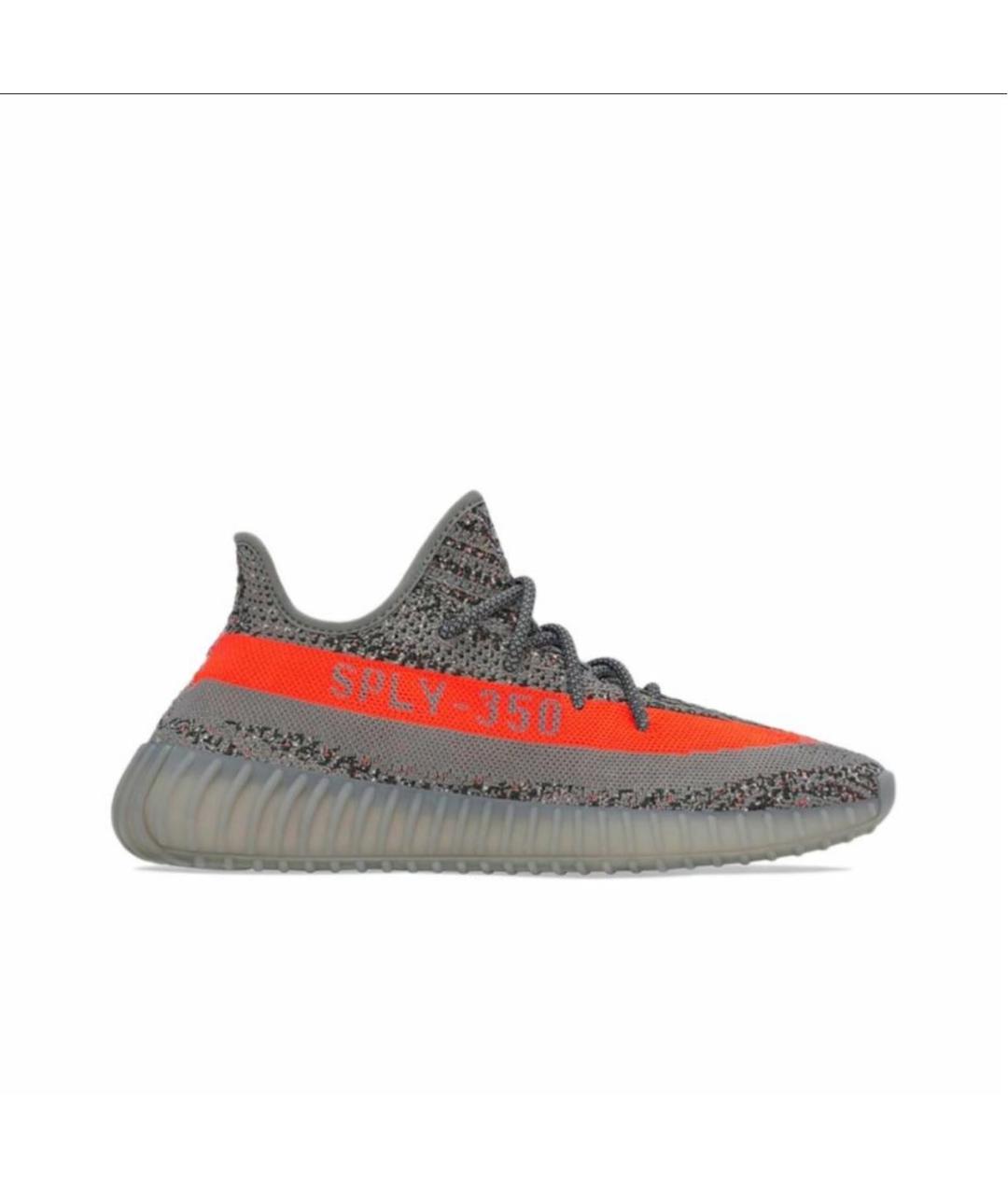 ADIDAS YEEZY Серые текстильные низкие кроссовки / кеды, фото 5