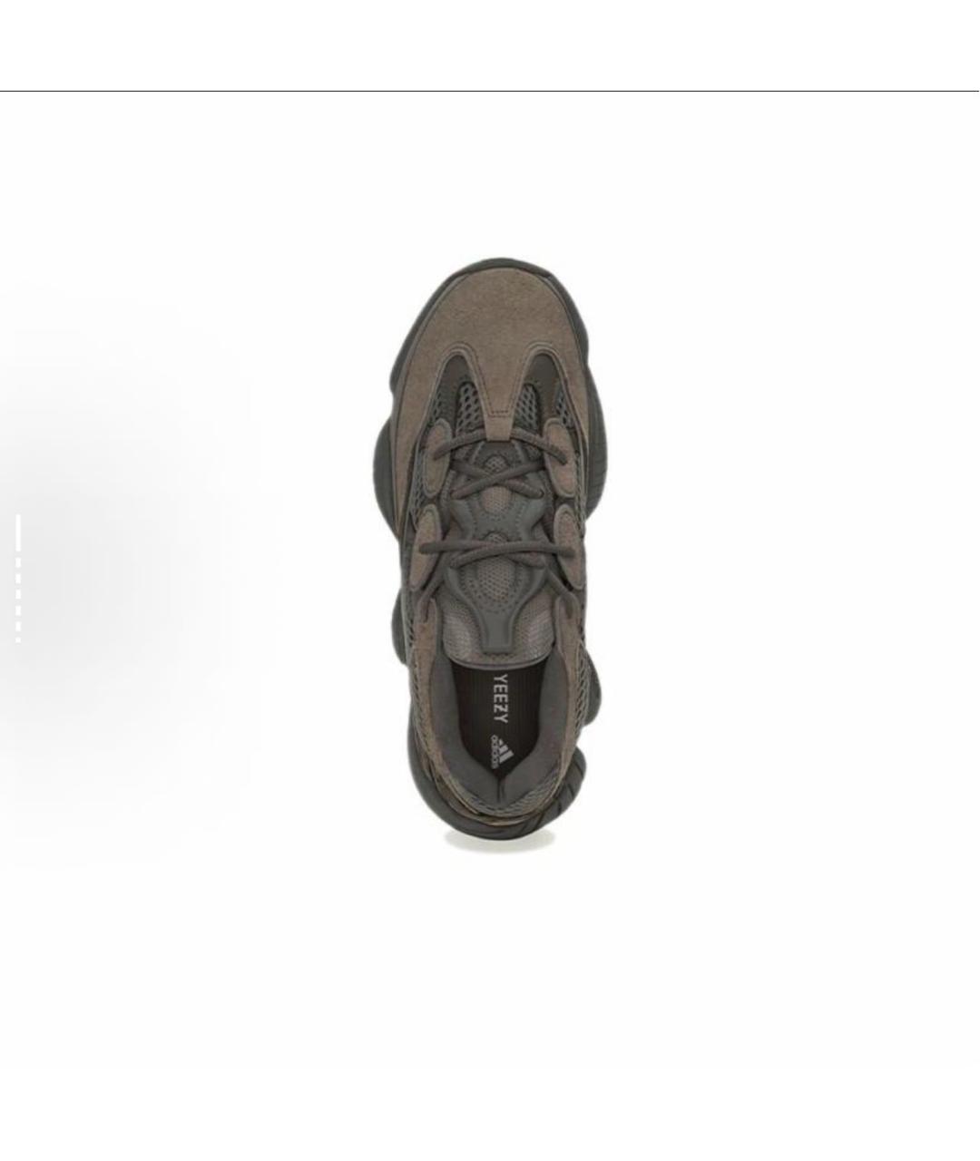 ADIDAS YEEZY Серые текстильные низкие кроссовки / кеды, фото 3