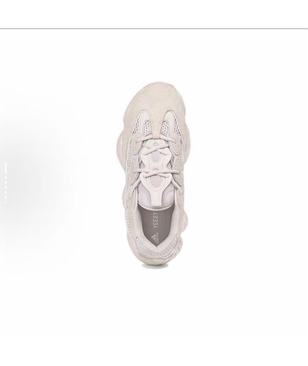 ADIDAS YEEZY Бежевые замшевые низкие кроссовки / кеды, фото 2