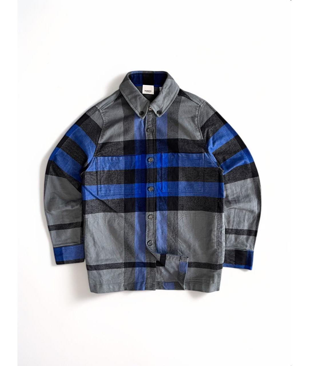 BURBERRY Синяя хлопковая кэжуал рубашка, фото 9