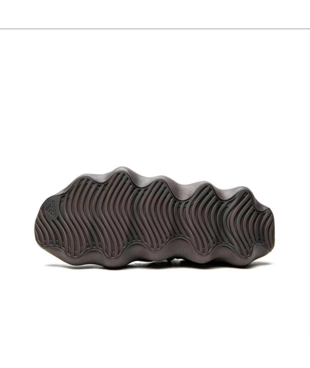 ADIDAS YEEZY Антрацитовые текстильные низкие кроссовки / кеды, фото 5