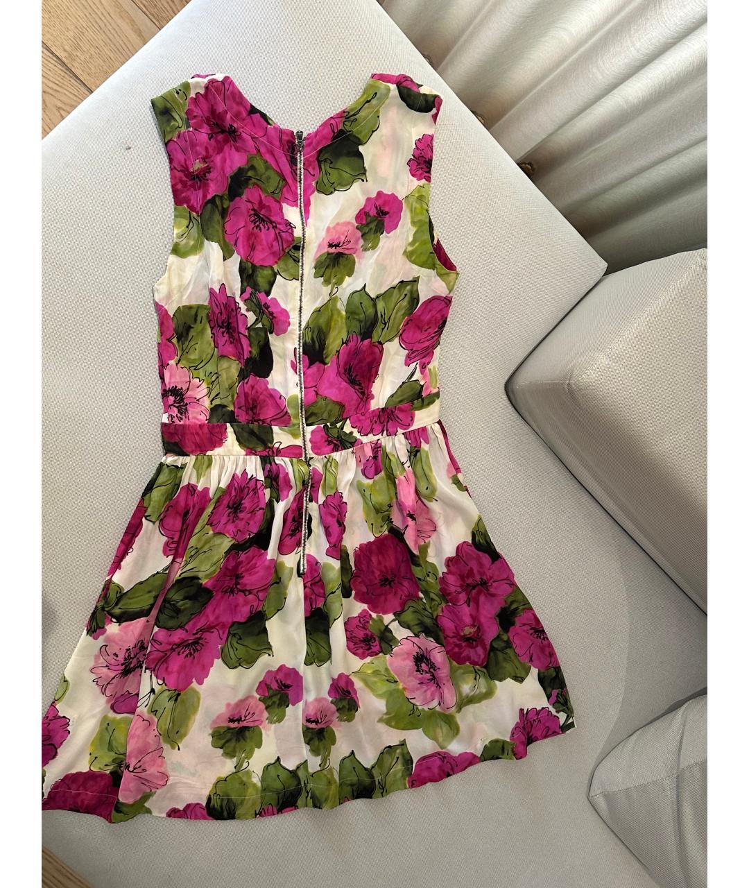 DOLCE&GABBANA Мульти шелковое повседневное платье, фото 2