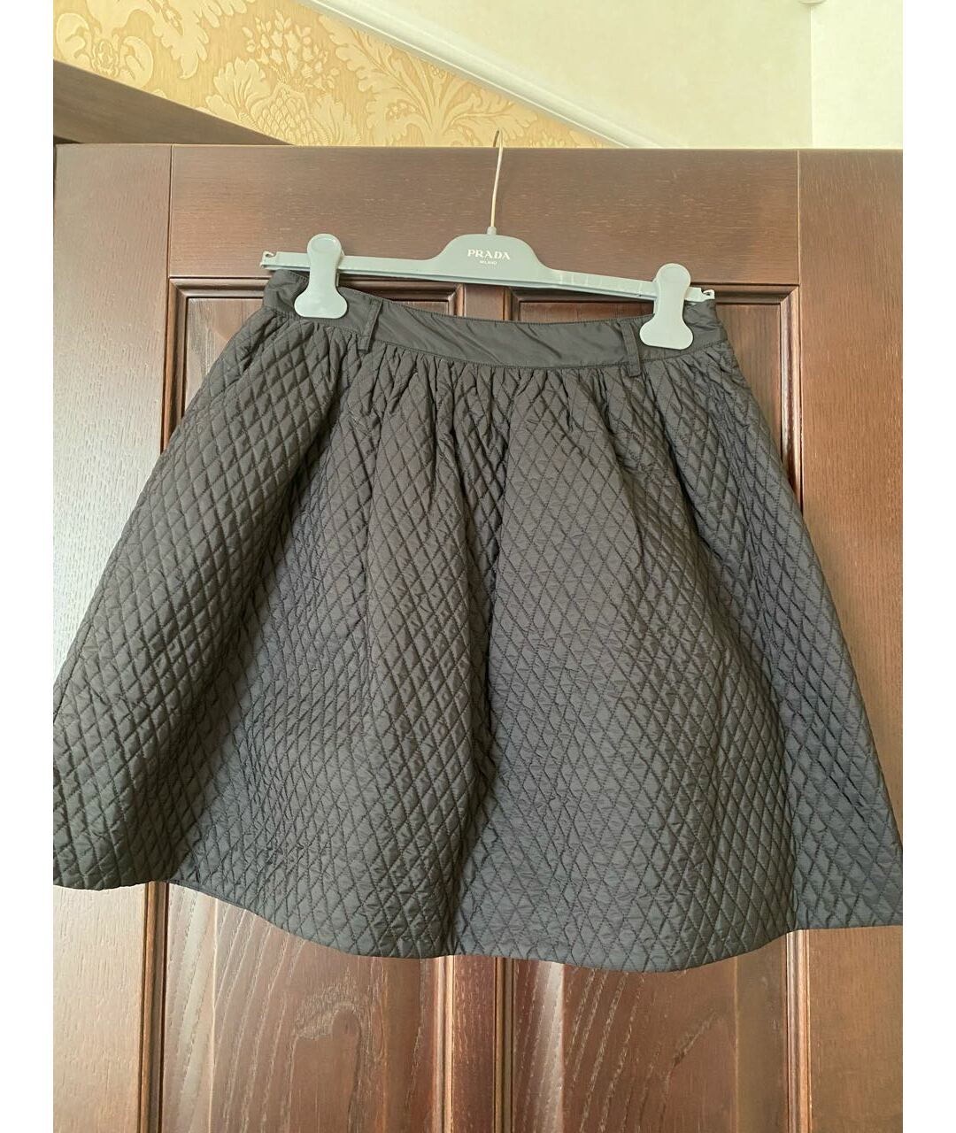PRADA Черная полиамидовая юбка мини, фото 2