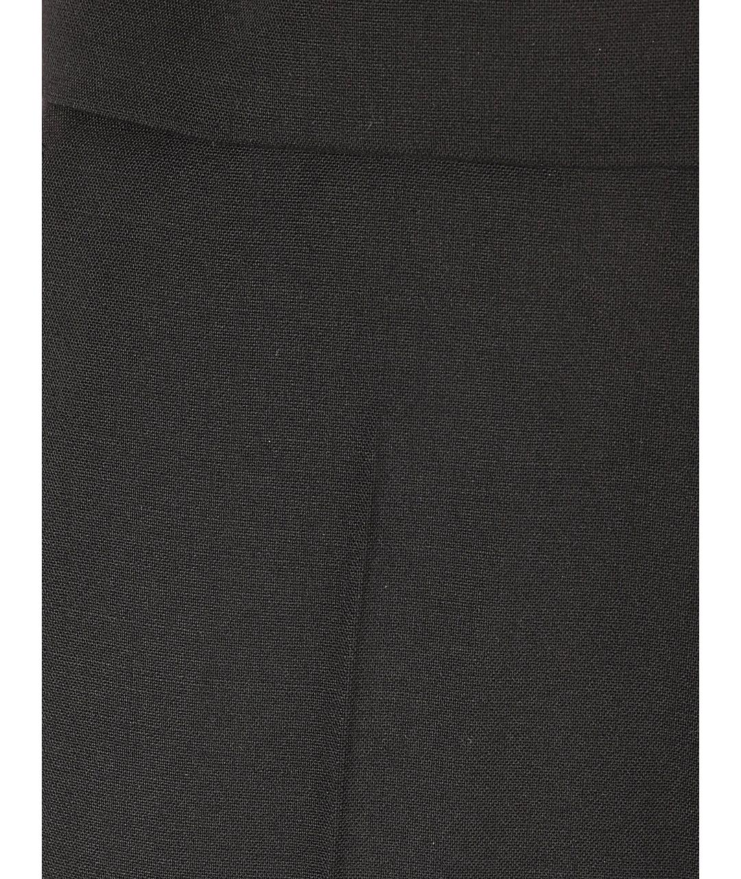MAX MARA Черные шерстяные прямые брюки, фото 3
