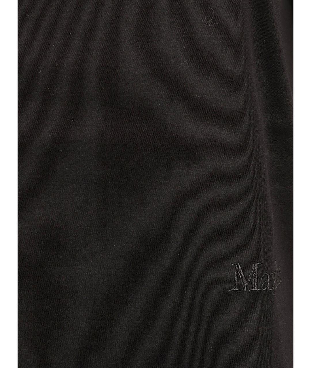 MAX MARA Черная хлопковая футболка, фото 3