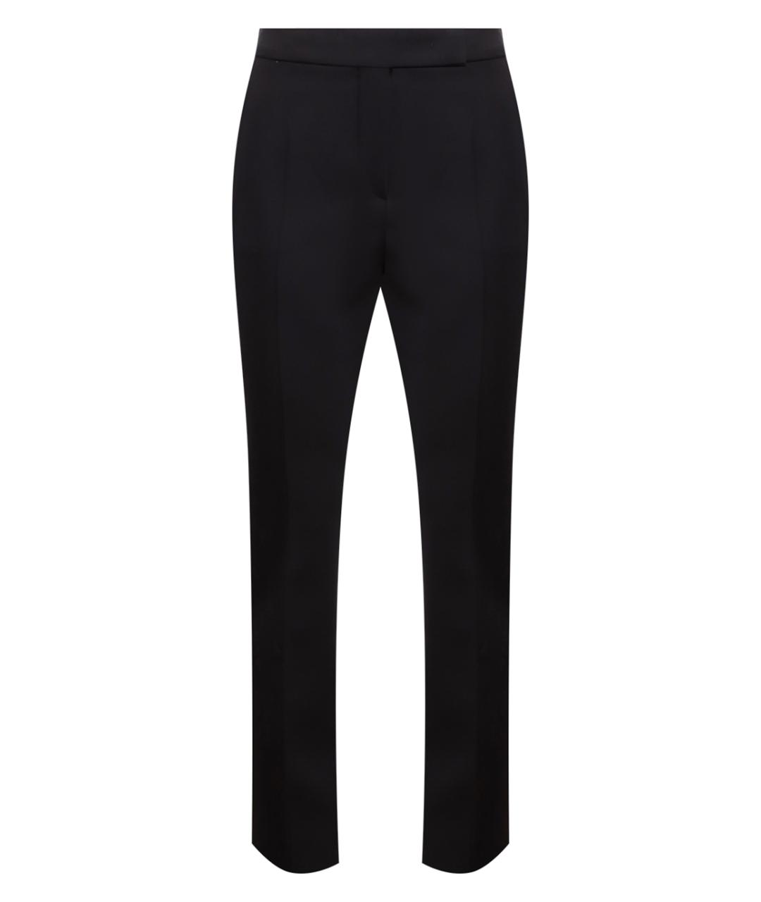 MAX MARA Темно-синие шерстяные прямые брюки, фото 1