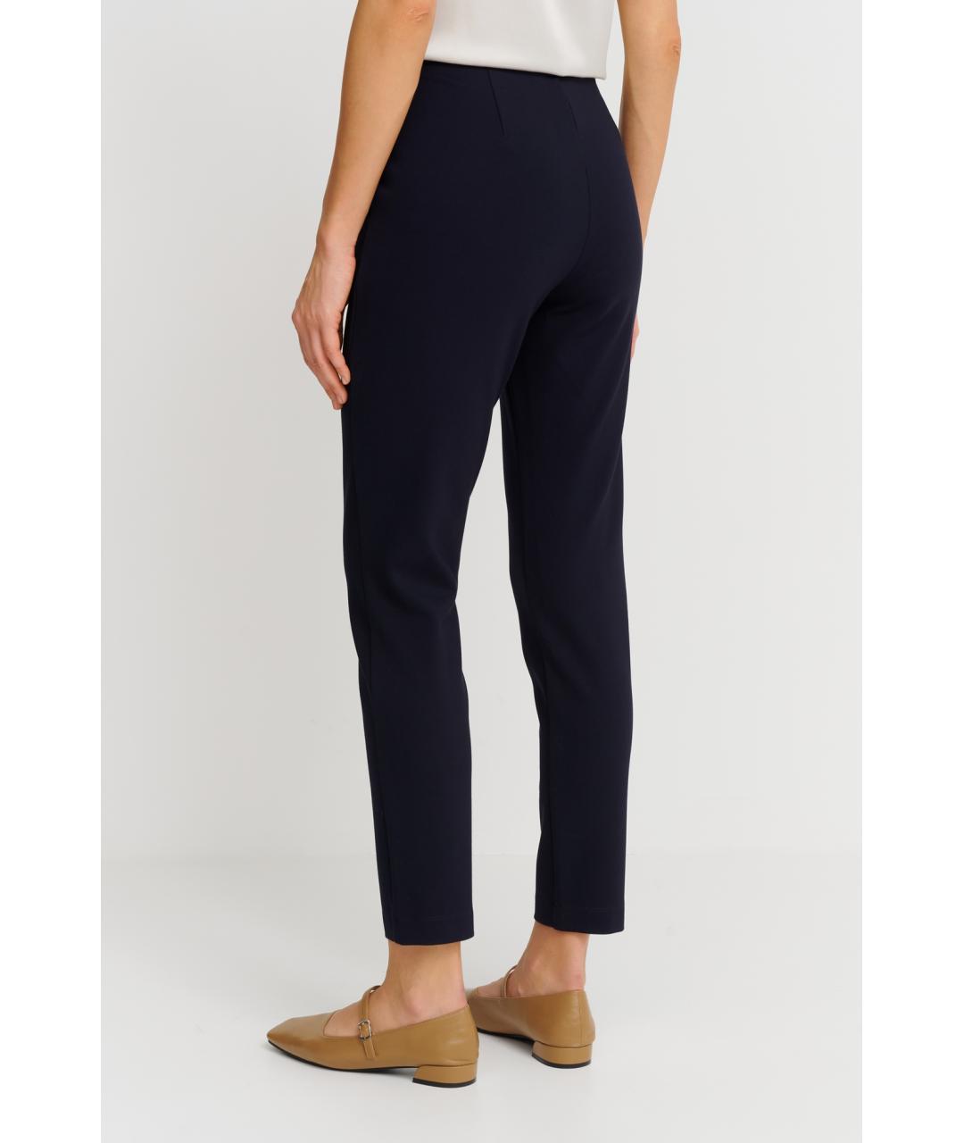 MAX MARA Темно-синие шерстяные прямые брюки, фото 3