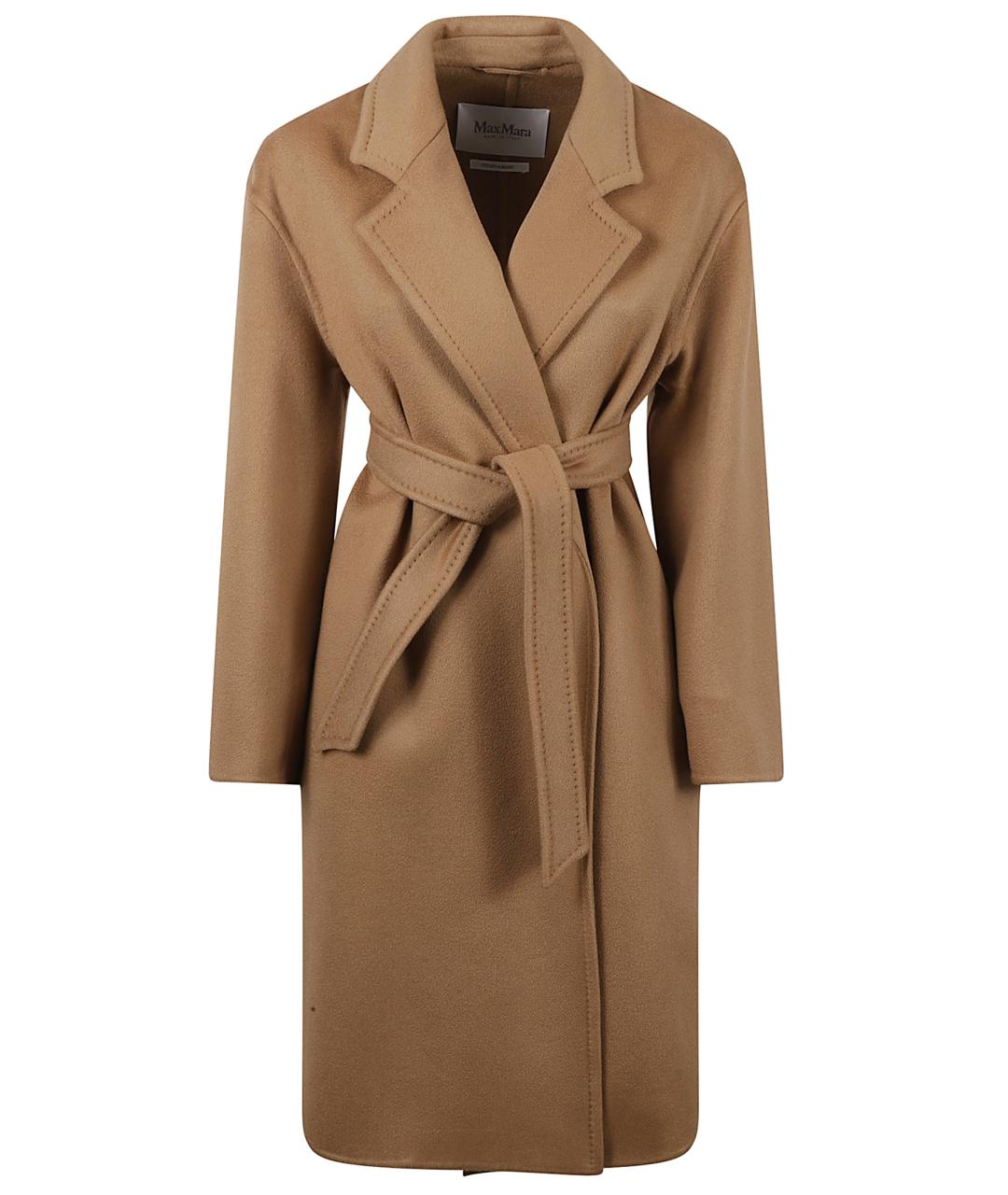 MAX MARA Коричневое кашемировое пальто, фото 1