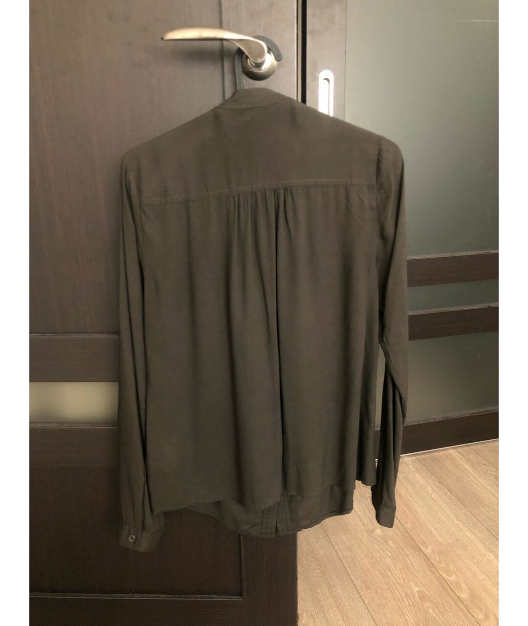 DKNY Хаки вискозная рубашка, фото 2