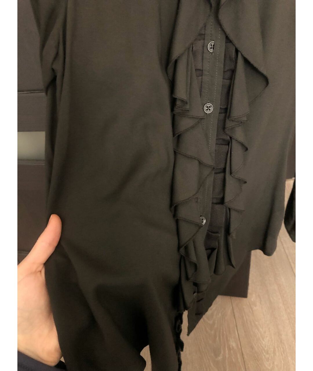 DKNY Хаки вискозная рубашка, фото 5