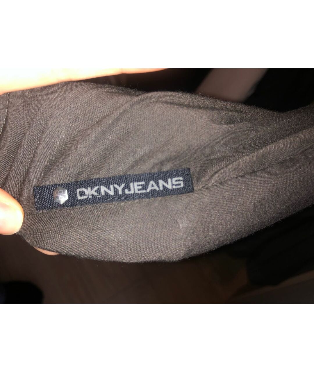 DKNY Хаки вискозная рубашка, фото 7
