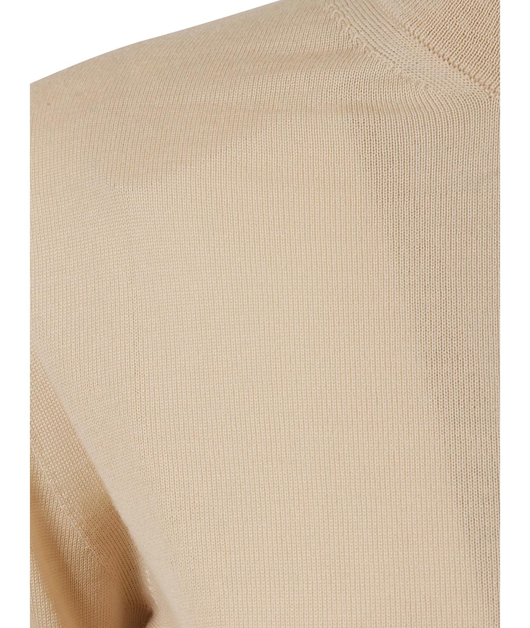 MAX MARA Бежевый шерстяной джемпер / свитер, фото 3