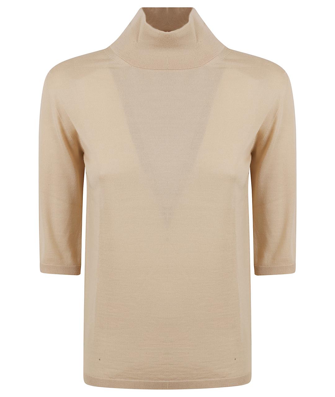 MAX MARA Бежевый шерстяной джемпер / свитер, фото 1
