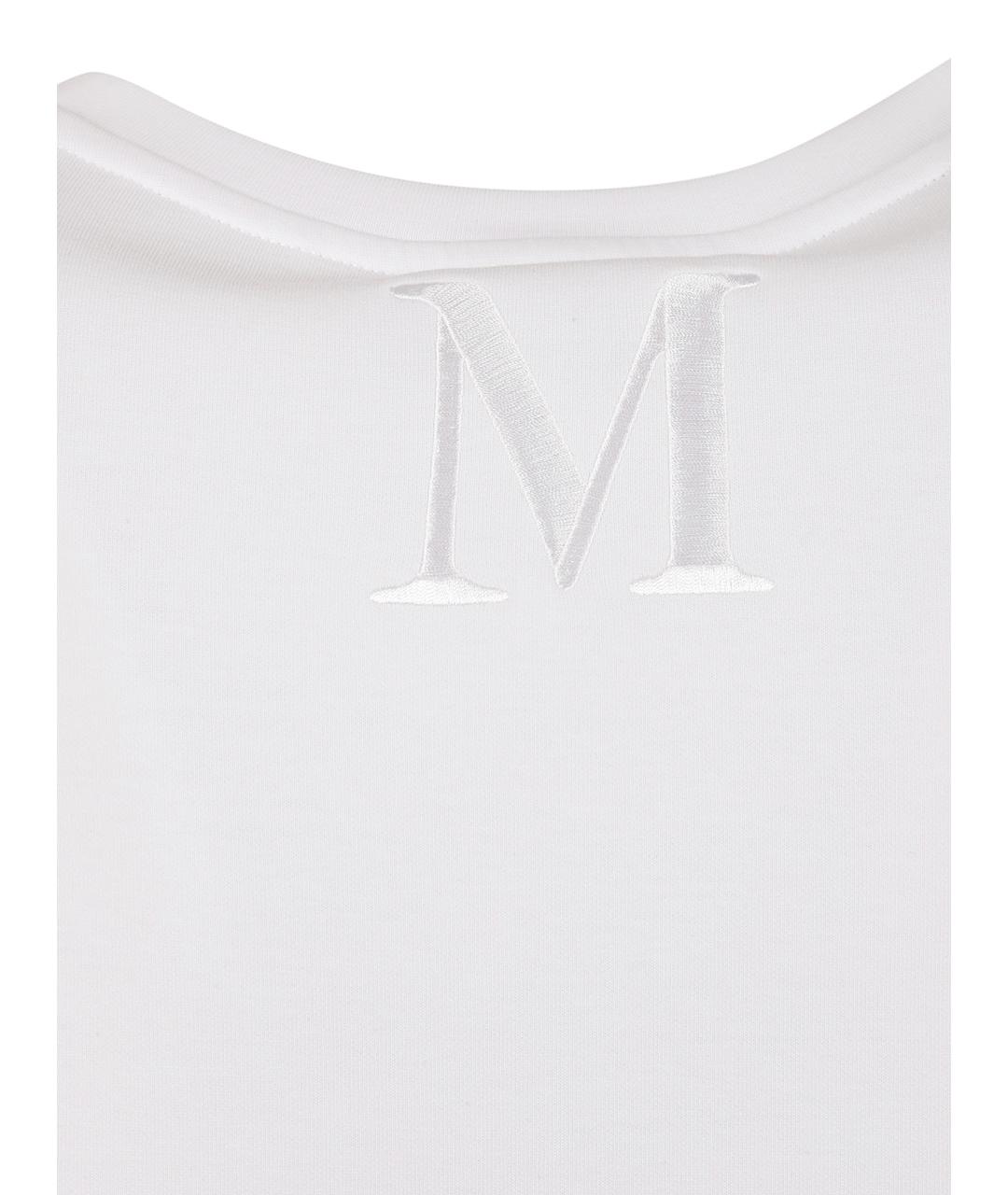 MAX MARA Белая хлопковая футболка, фото 3