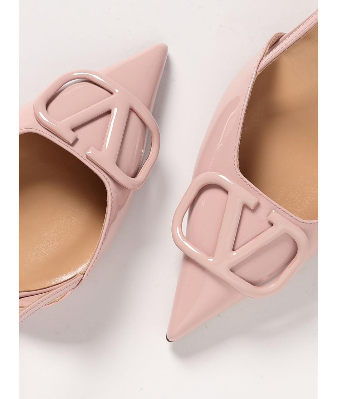 VALENTINO Розовые туфли из лакированной кожи, фото 4