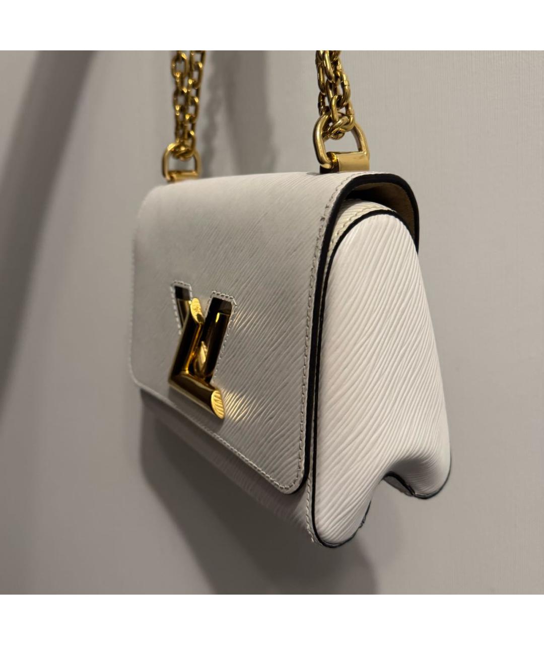LOUIS VUITTON Белая кожаная сумка через плечо, фото 2