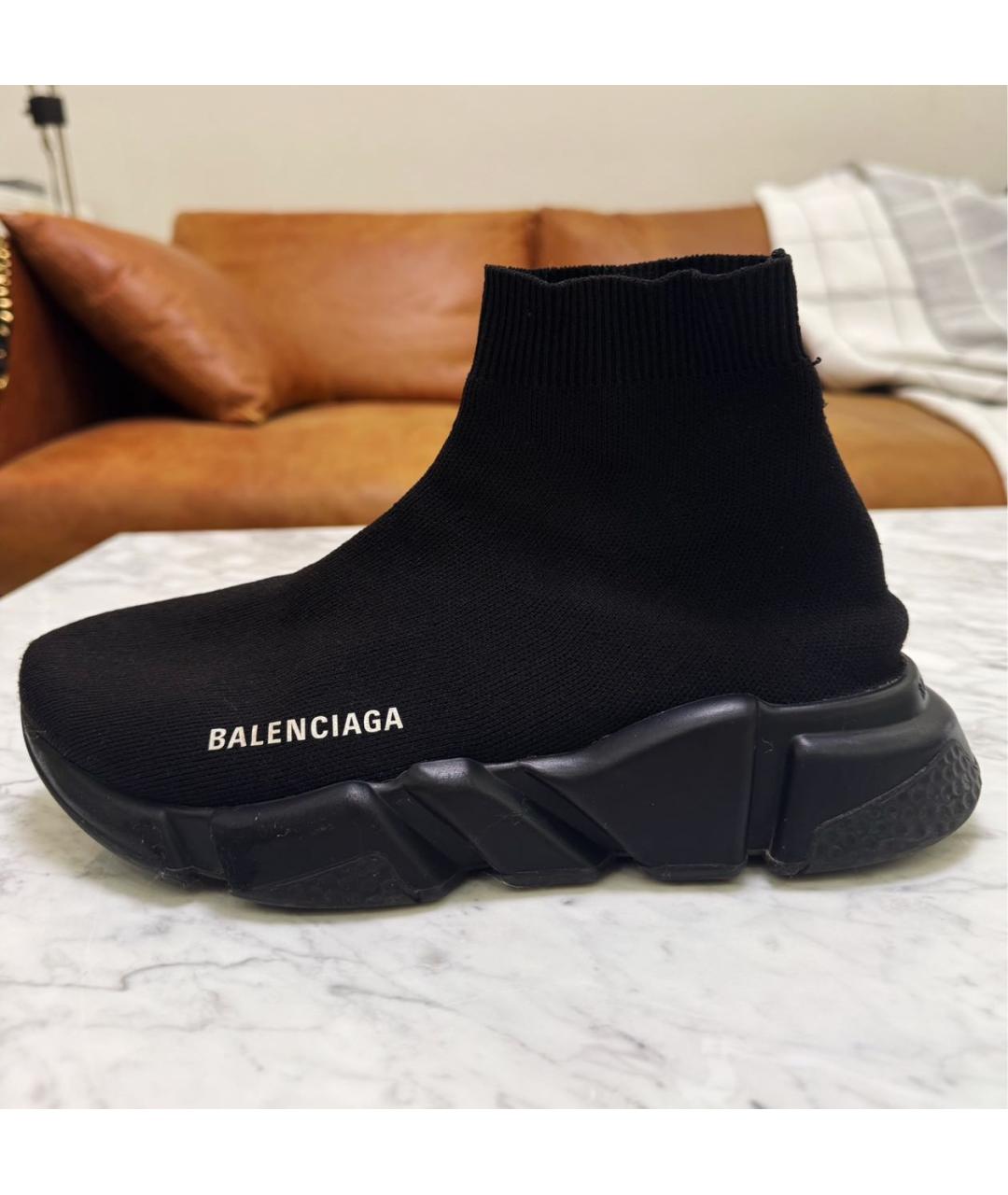 BALENCIAGA Черные текстильные кроссовки, фото 2