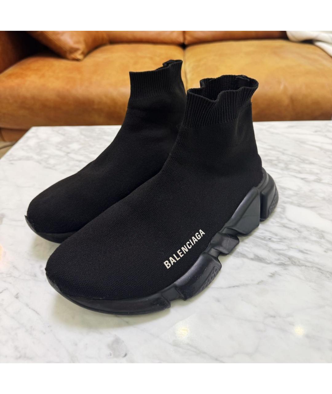 BALENCIAGA Черные текстильные кроссовки, фото 3