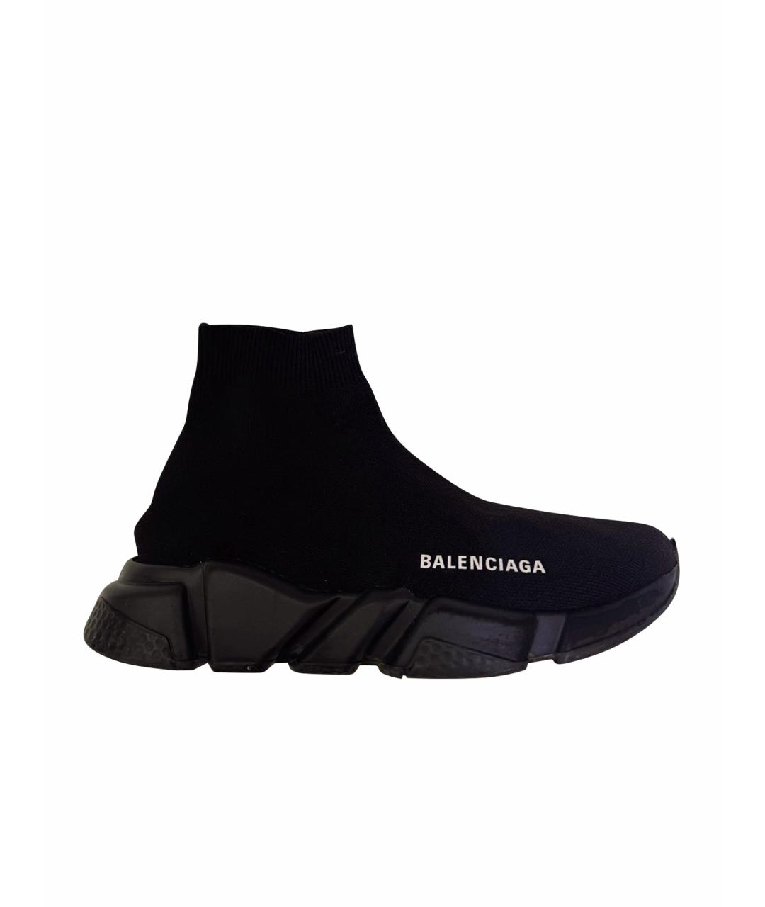 BALENCIAGA Черные текстильные кроссовки, фото 1