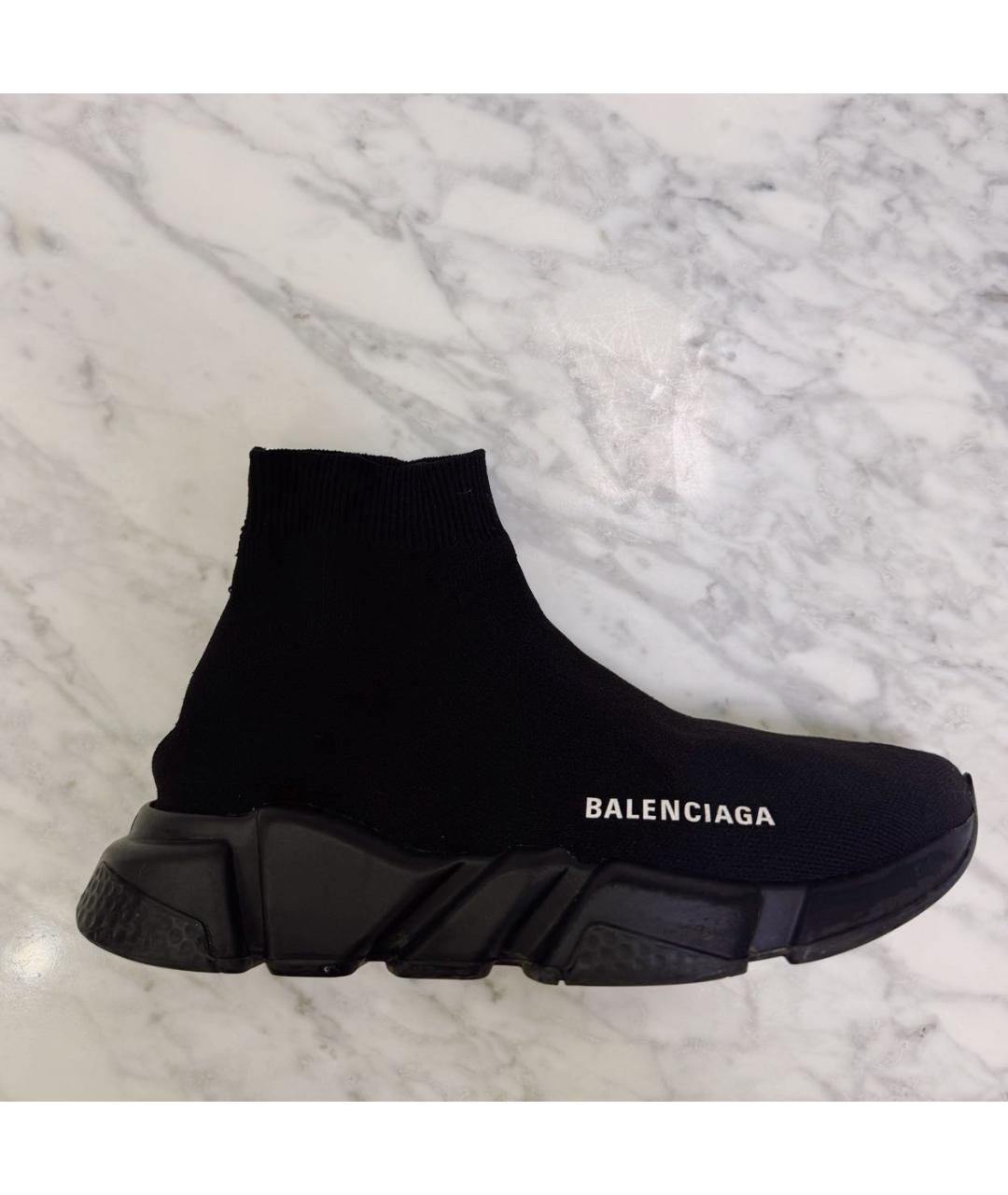 BALENCIAGA Черные текстильные кроссовки, фото 4