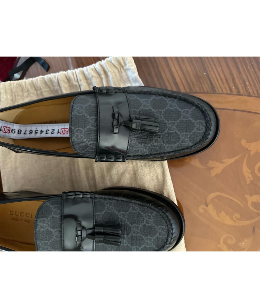 GUCCI Черные кожаные лоферы, фото 6
