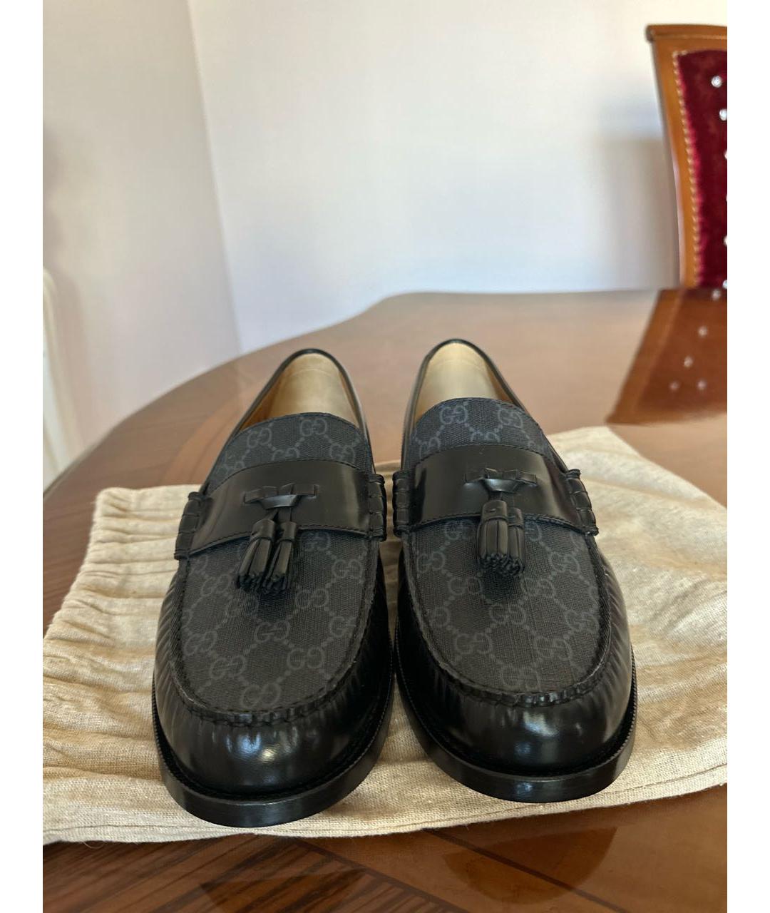 GUCCI Черные кожаные лоферы, фото 2
