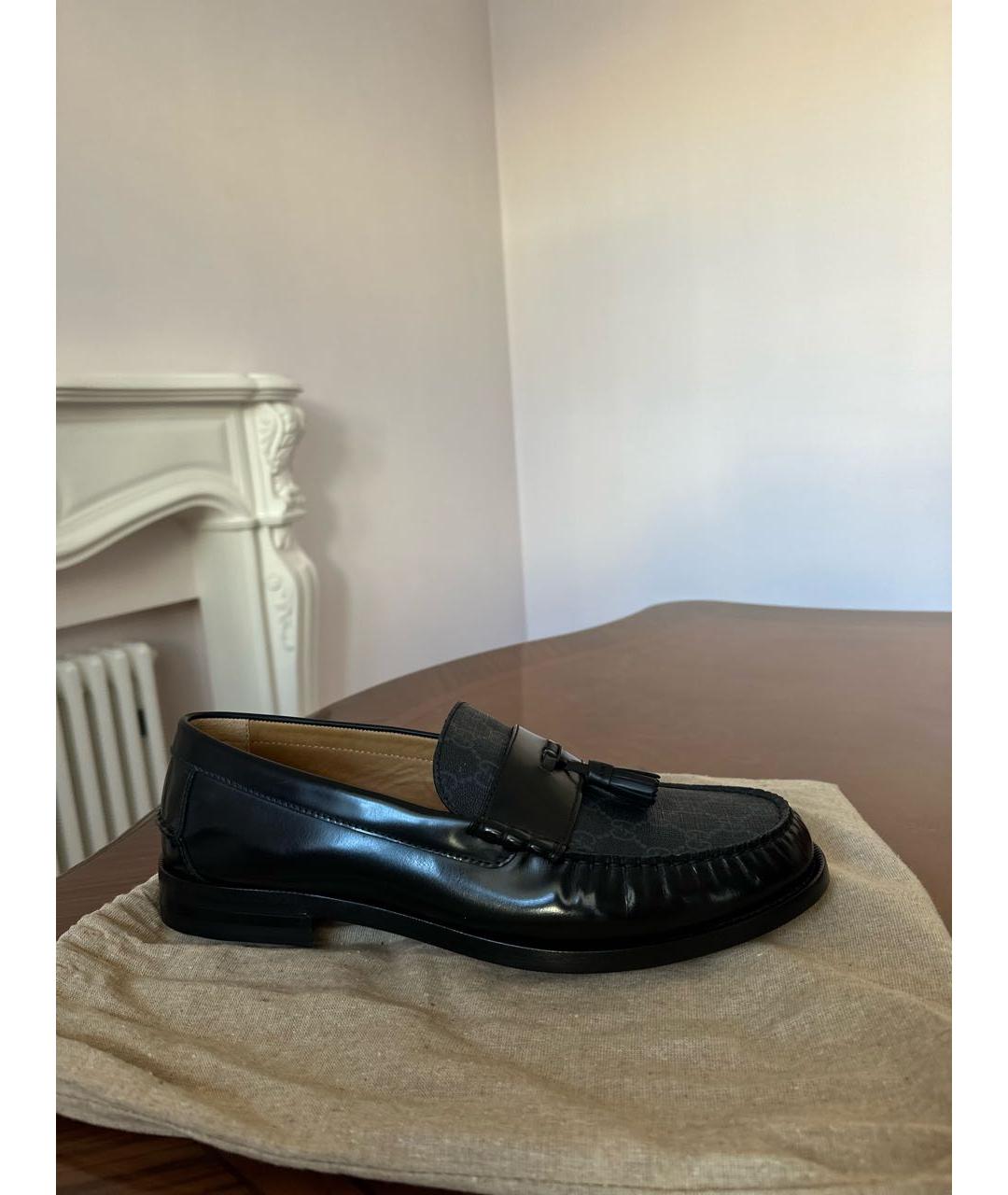 GUCCI Черные кожаные лоферы, фото 9