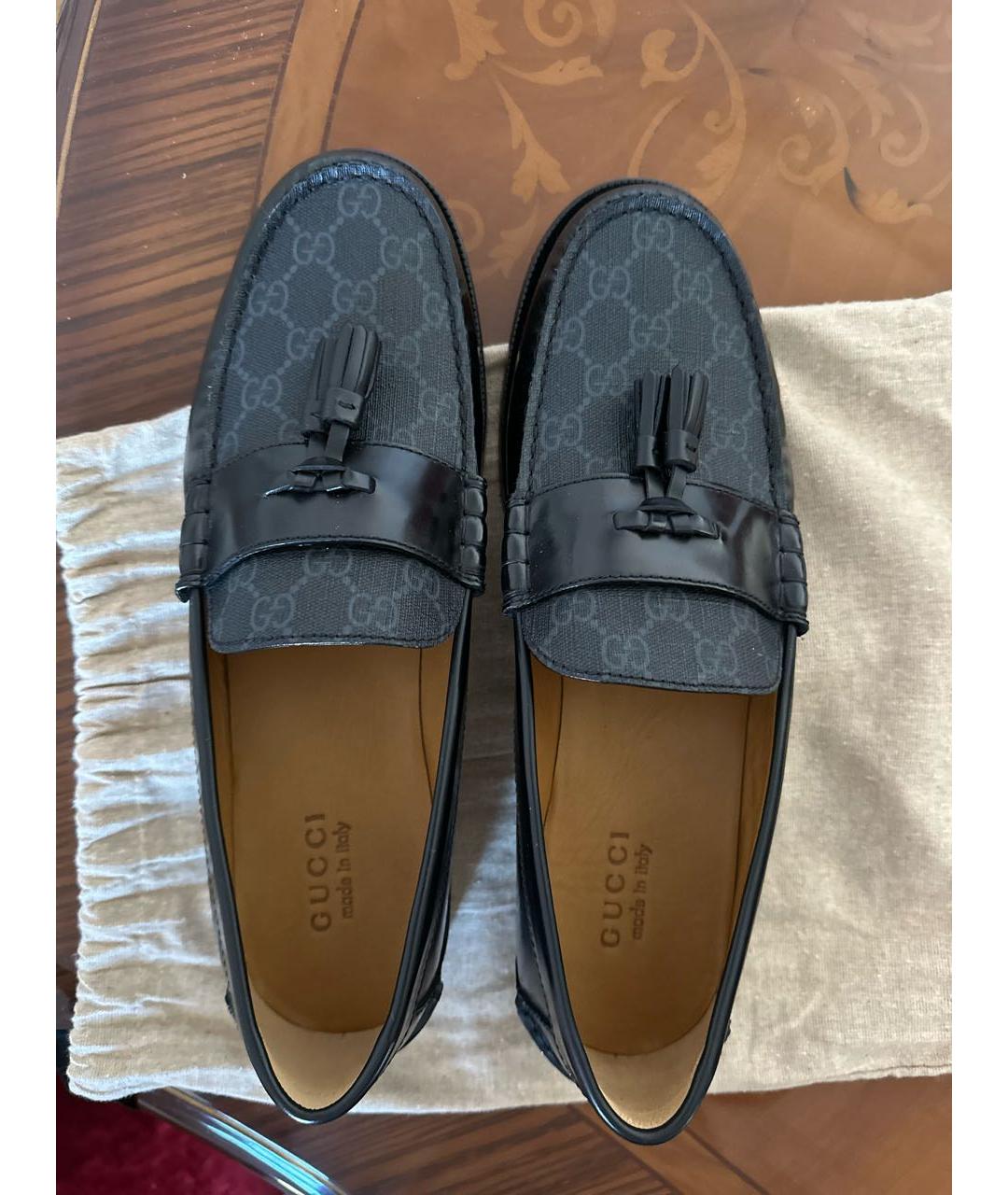 GUCCI Черные кожаные лоферы, фото 3