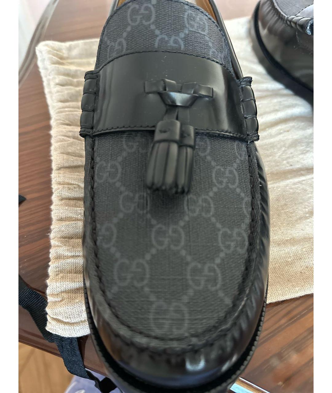 GUCCI Черные кожаные лоферы, фото 8