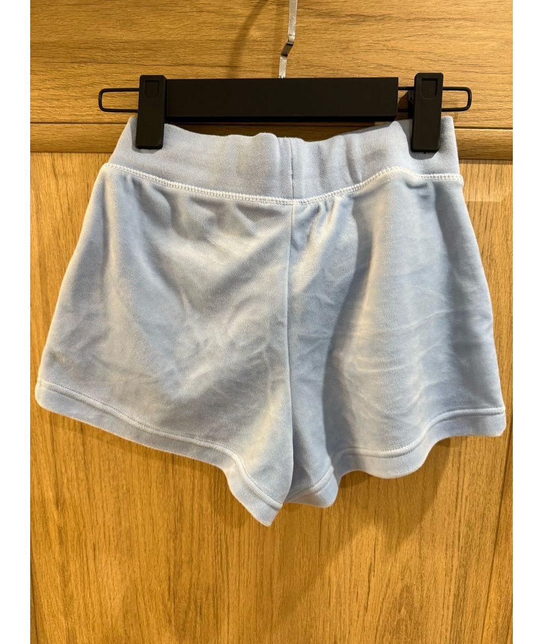 JUICY COUTURE Голубые велюровые шорты, фото 2