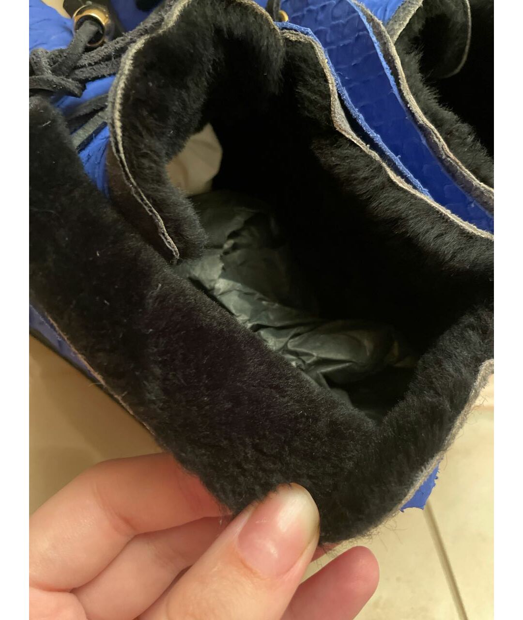 BIKKEMBERGS Синие кожаные высокие ботинки, фото 6