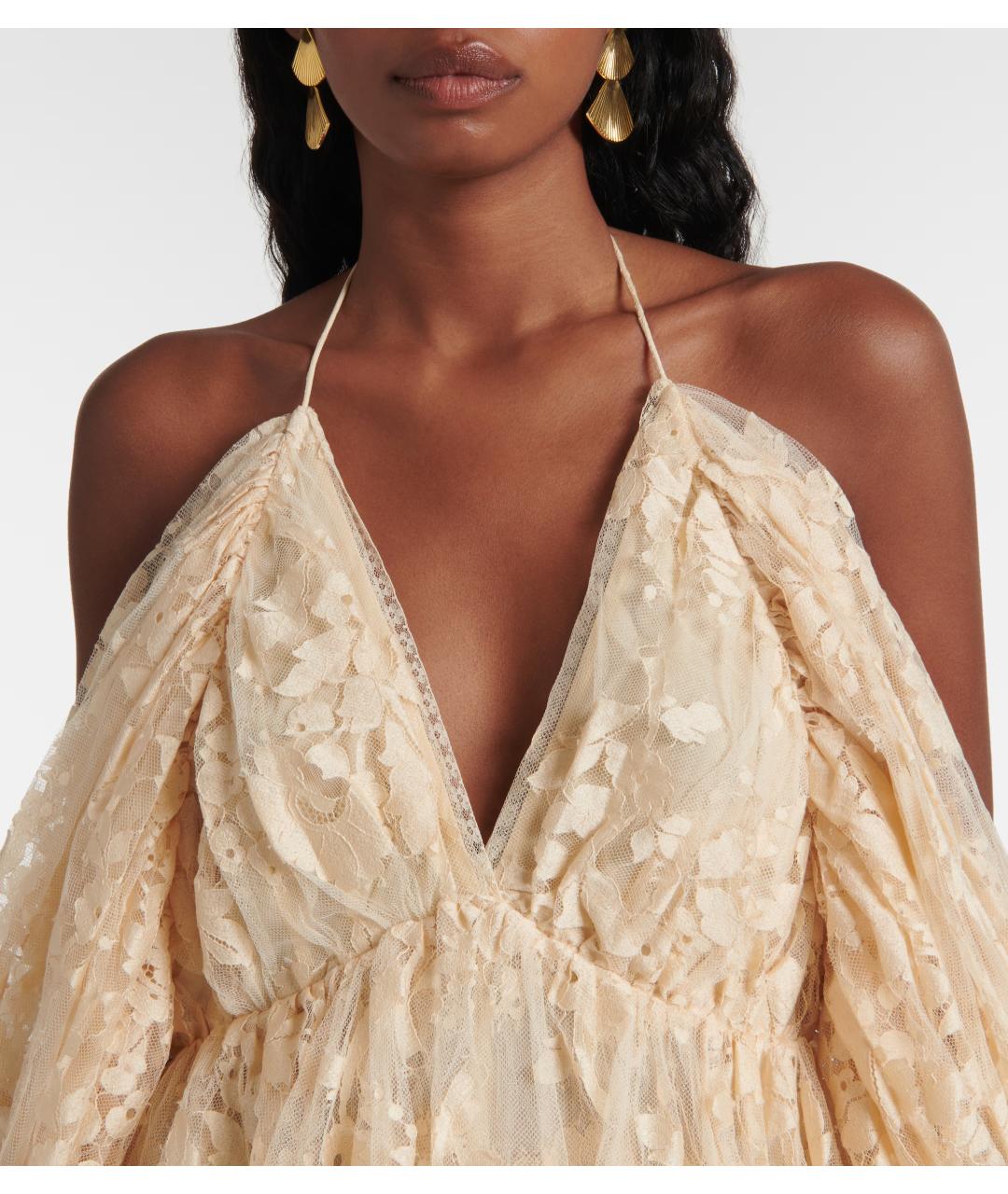 ZIMMERMANN Бежевое коктейльное платье, фото 4